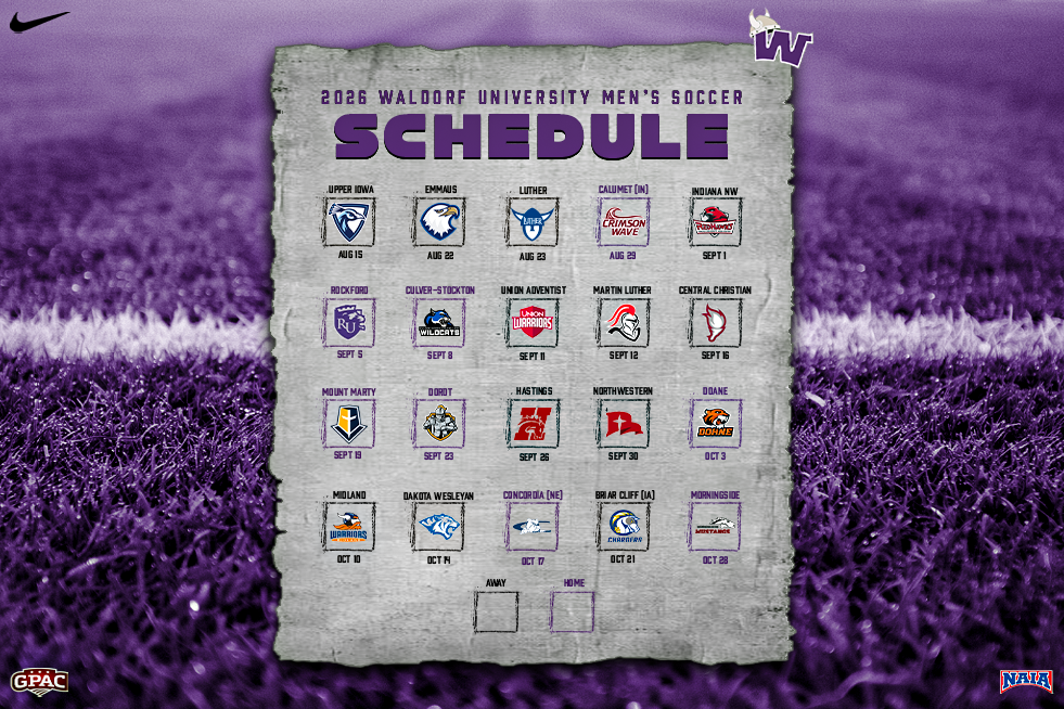 Waldorf University Men&rsquo;s Soccer Announces 2026 Schedule